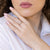 Anello Intertwining  in Oro Bianco 18 kt e Diamanti