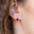 Orecchini in oro bianco 18 kt con rubini e diamanti