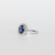Anello in oro bianco 18 kt con zaffiro e diamanti