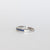 Anello veretta in oro bianco 18 kt con zaffiri e diamanti