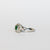 Anello Bezel Set in oro bianco 18 kt con smeraldo e diamanti