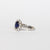 Anello in Oro Bianco 18 kt con Zaffiro Centrale e Diamanti