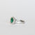 Anello in Oro Bianco 18 kt con Smeraldo Centrale e Diamanti