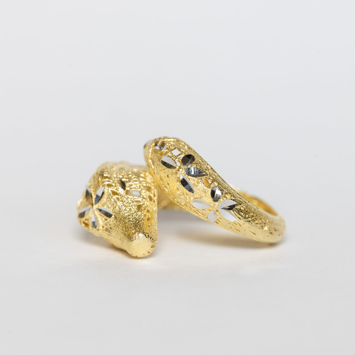 Anello Snake in oro giallo e bianco 18 kt