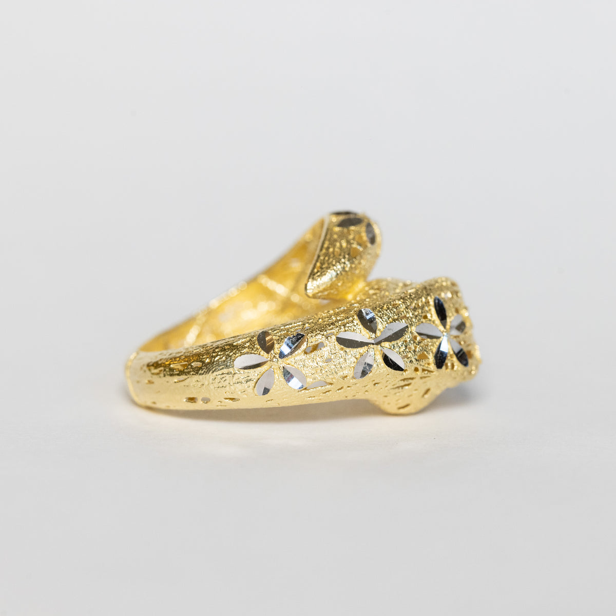 Anello Snake in oro giallo e bianco 18 kt