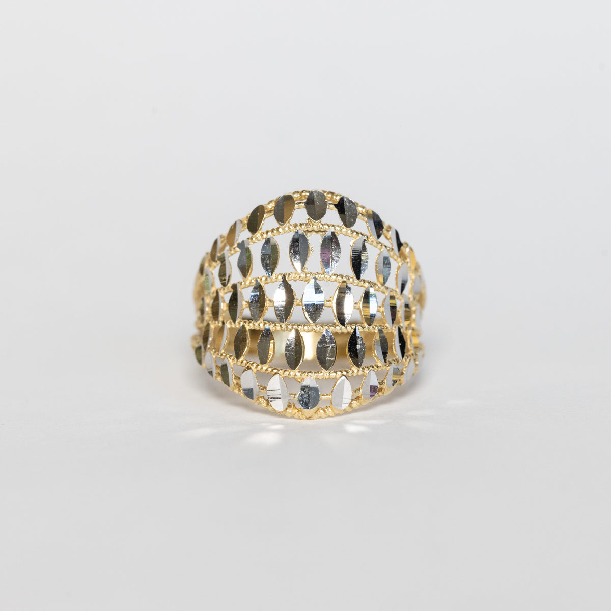 Anello Fascia In oro giallo e bianco 18 kt