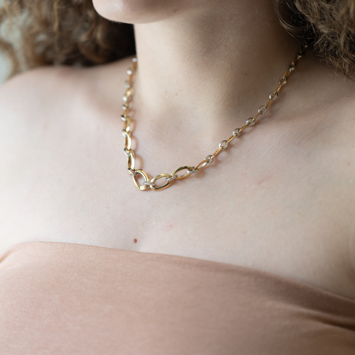 Collier Creazione in Oro Giallo - Bianco 18 KT