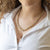 18 KT White - Yellow Gold Collier Necklace Groumette Fantasy 
