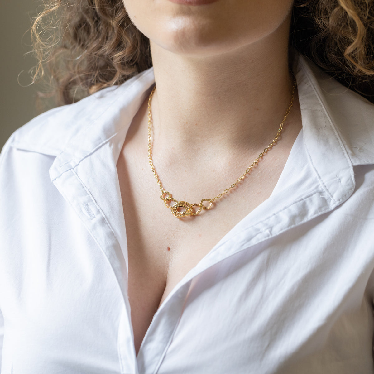 Collana in Oro Giallo 18 KT Fantasia Groumette