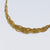 18 KT White and Yellow Gold Necklace Rope and Circle Fantasy