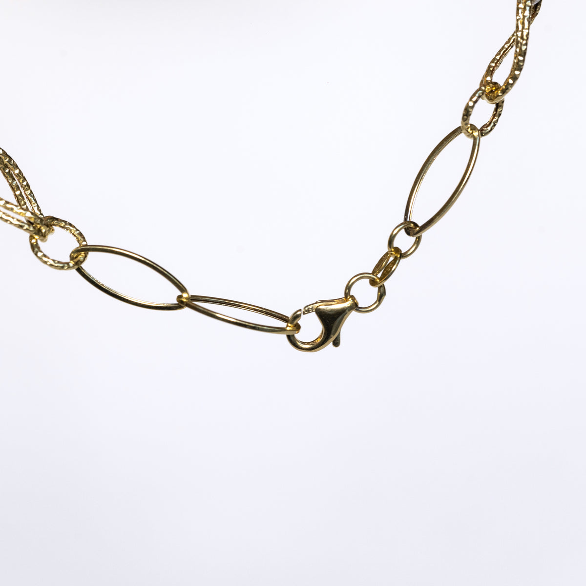 Collana in oro giallo e bianco 18 kt