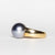 Anello Fascia in Oro Giallo 18 KT con Pietra Tahiti Centrale
