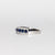 Anello Fascia in Oro Bianco 18 KT con Diamanti e Zaffiri