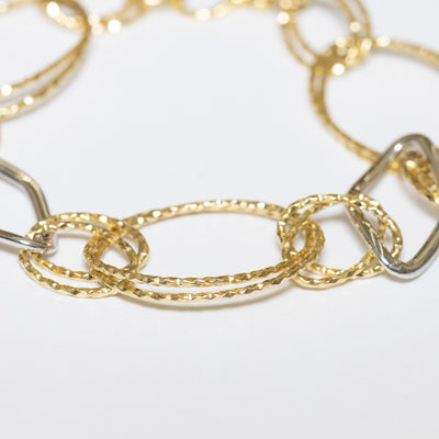 Bracciale in Oro Giallo e Bianco 18 kt Magic Circle