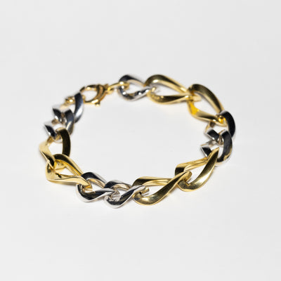 Bracciale in oro Bianco e Giallo 18 kt Unique Fusion