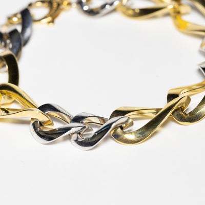 Bracciale in oro Bianco e Giallo 18 kt Unique Fusion