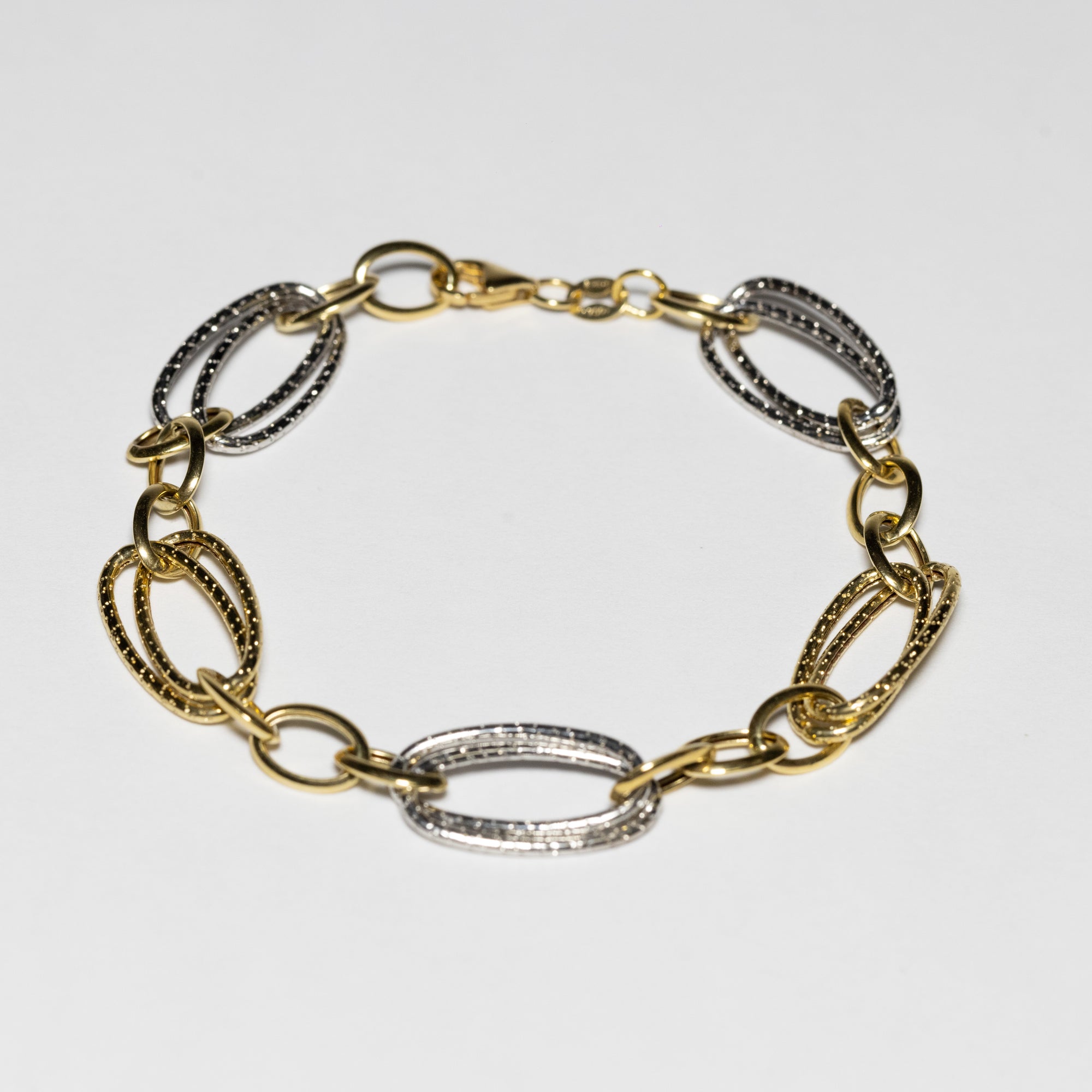 Bracciale in Oro giallo e  Bianco 18 kt Circles