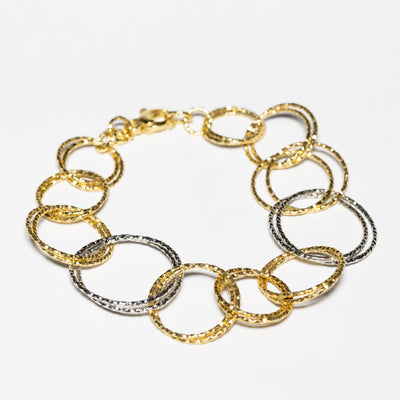 Bracciale in Oro Giallo e Bianco 18 kt Infinity Circle