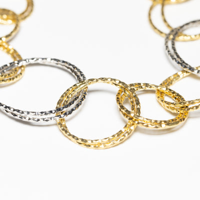 Bracciale in Oro Giallo e Bianco 18 kt Infinity Circle