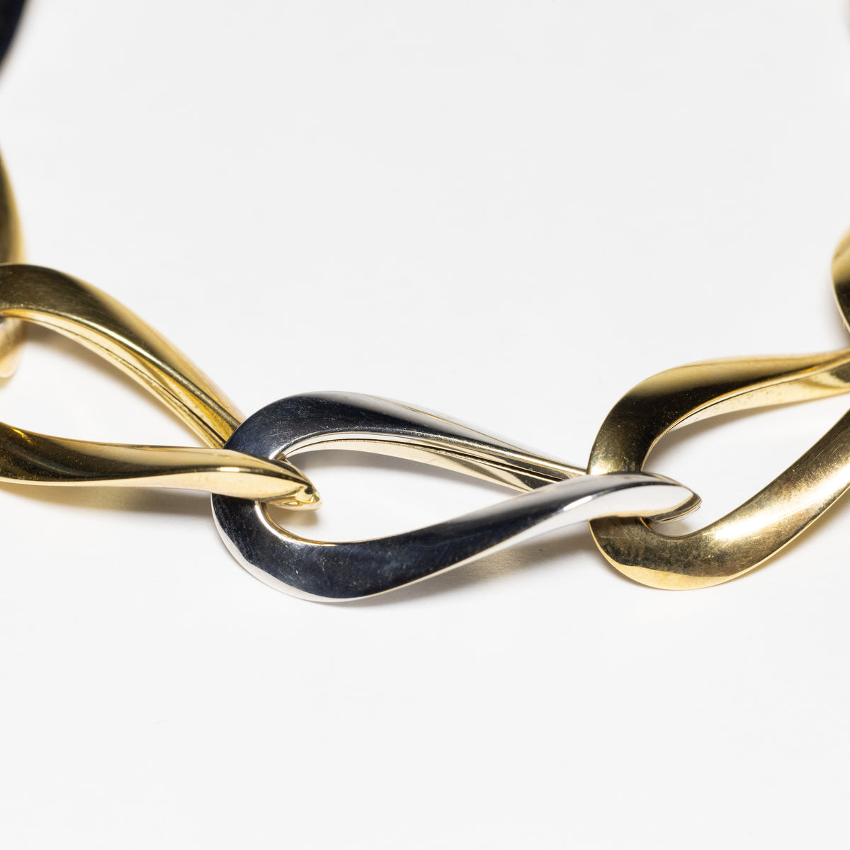 18kt Yellow and White Gold Infinity Bracelet