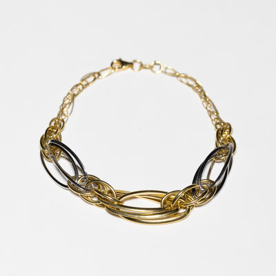 Bracciale in Oro Giallo e Bianco 18 kt  Three Circles