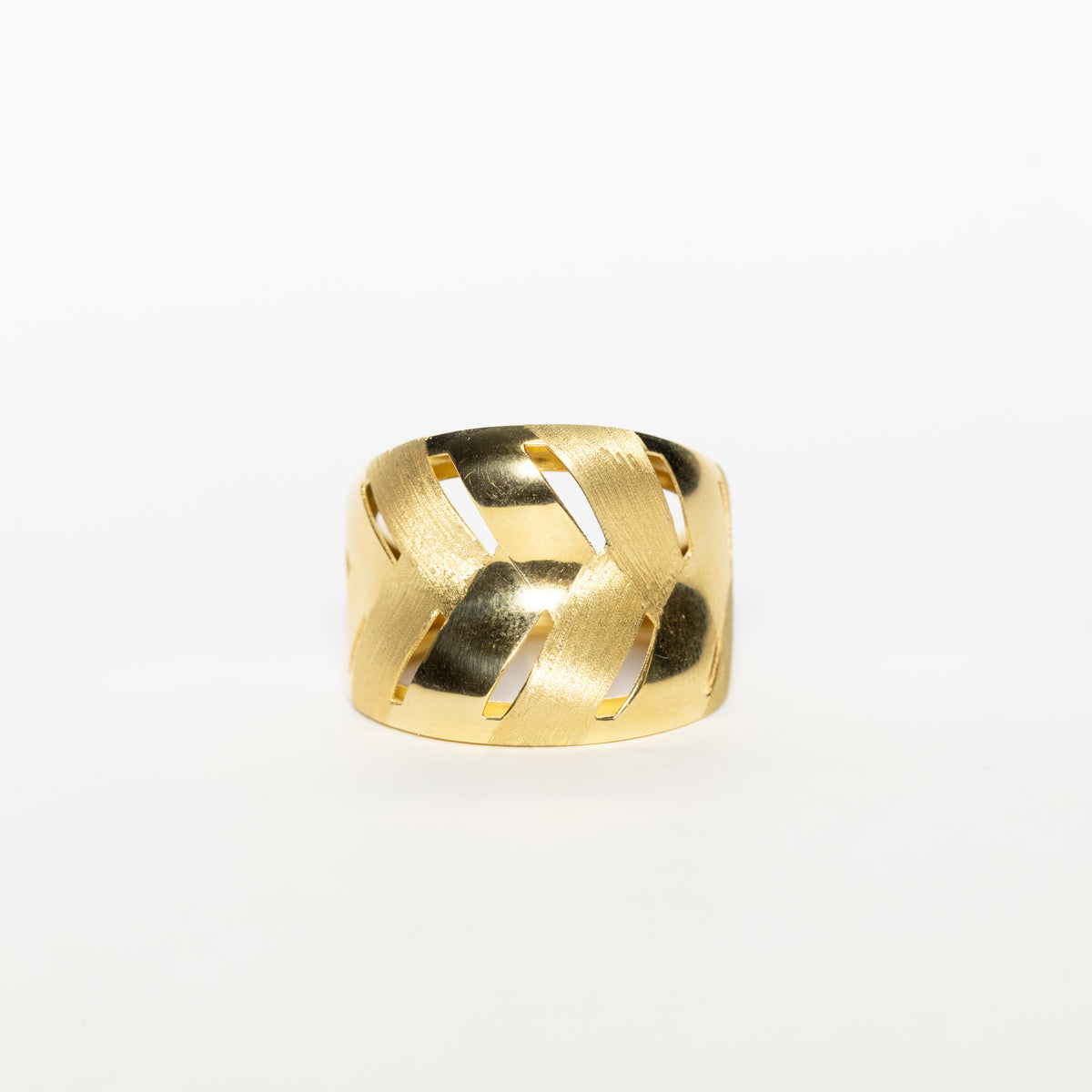 Anello &quot;golden leaf&quot; In Oro Giallo 18 kt