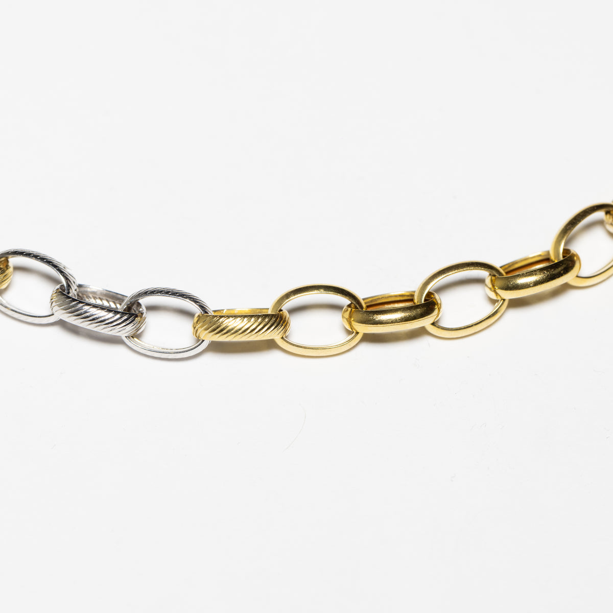 Collana In Oro Bianco E Giallo 18 Kt