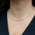 Collana Tennis In Oro Bianco 18 Kt E Diamanti