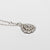 Collana in Oro Bianco 18 kt con Ciondolo Forma Goccia in Pavè di Diamanti e diamante centrale