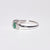 Anello in Oro Bianco 18 kt con Smeraldi Taglio Ovale e Diamanti Taglio Baguette