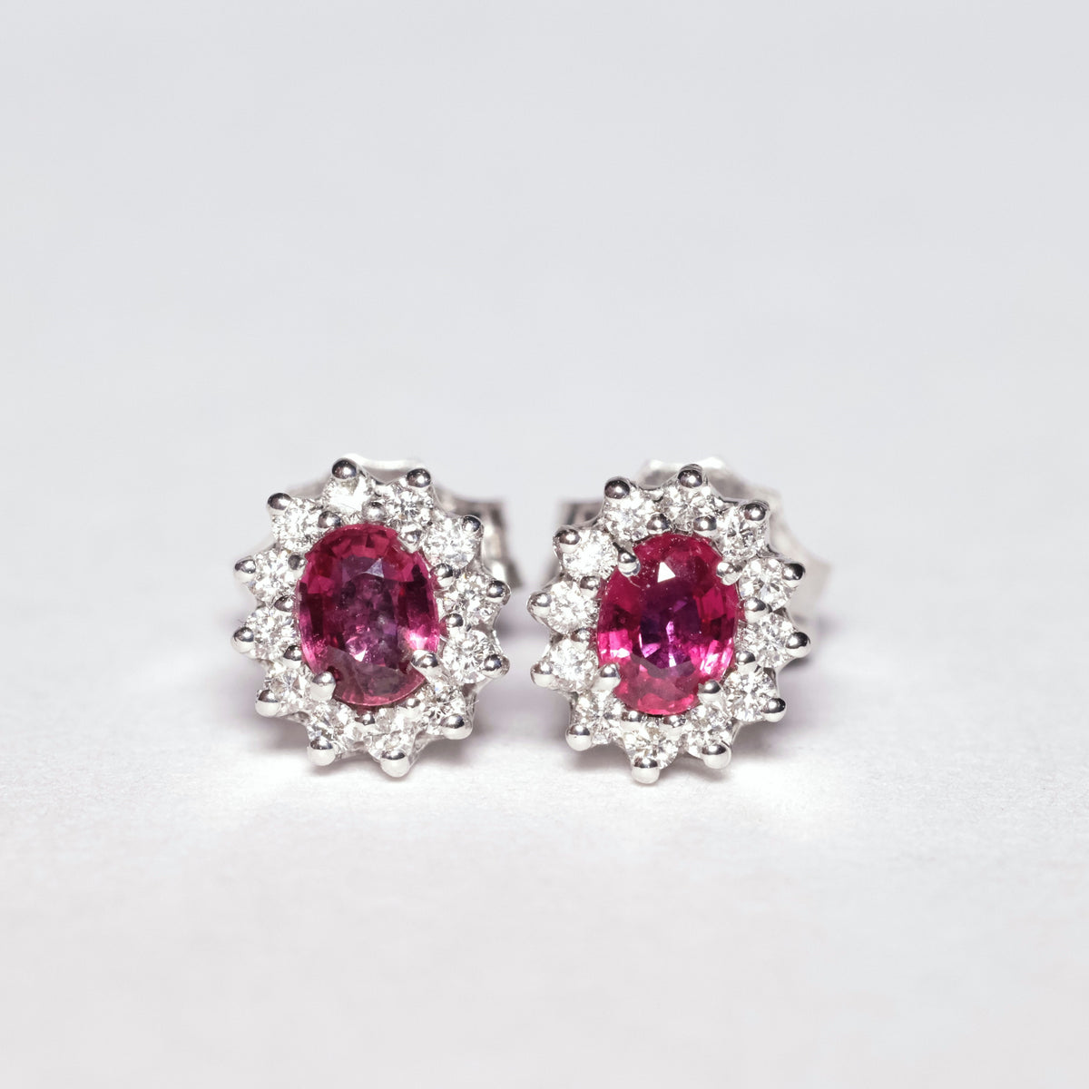Earrings with 0.51ct Rubies and Diamonds