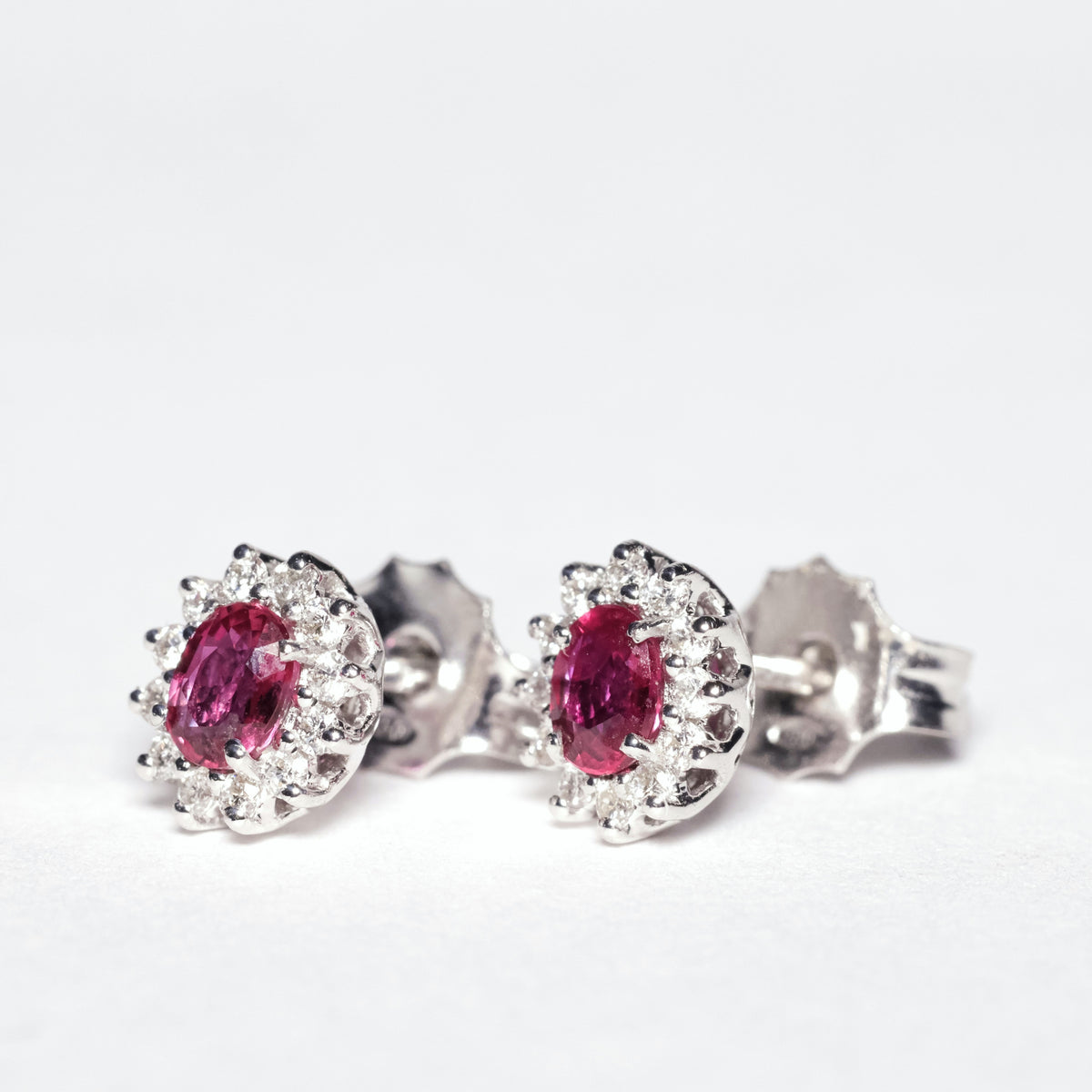 Earrings with 0.51ct Rubies and Diamonds