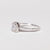 18KT White Gold Solitaire Ring with Central Diamond and Side Diamonds Tiffany Setting