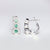 18KT White Gold Trilogy Earrings With Emeralds and Diamonds