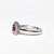Anello in Oro Bianco 18KT con Rubino da 0,67 carati e Diamanti