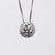 18KT White Gold Necklace with Central Diamond and Diamond Ring