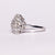 Anello Solitario Pavè In Oro Bianco 18Kt E Diamanti