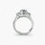 Anello con Tre Pietre e Fascia Pavé