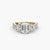 Anello con Tre Pietre e Fascia Pavé 2