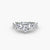 Anello con Tre Pietre e Fascia Pavé 2