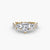 Anello con Tre Pietre e Fascia Pavé 2