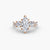 Anello con Tre Pietre e Fascia Pavé 2