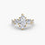 Anello con Tre Pietre e Fascia Pavé 2