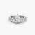 Anello con Tre Pietre e Fascia Pavé 2