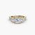 Anello con Tre Pietre e Fascia Pavé 2