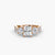 Anello con Tre Pietre e Fascia Pavé 2