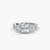 Anello con Tre Pietre e Fascia Pavé 2