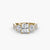 Anello con Tre Pietre e Fascia Pavé 2