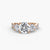 Anello con Tre Pietre e Fascia Pavé 2