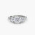 Anello con Tre Pietre e Fascia Pavé 3